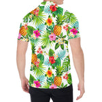 Tropical Aloha Pineapple Pattern Print Men's Shirt