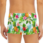 Tropical Aloha Pineapple Pattern Print Men's Short Boxer Briefs