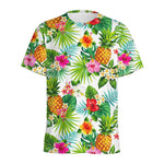 Tropical Aloha Pineapple Pattern Print Men's Sports T-Shirt
