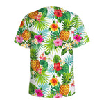 Tropical Aloha Pineapple Pattern Print Men's Sports T-Shirt