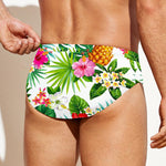 Tropical Aloha Pineapple Pattern Print Men's Swim Briefs