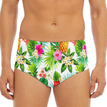 Tropical Aloha Pineapple Pattern Print Men's Triangle Swim Briefs
