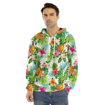 Tropical Aloha Pineapple Pattern Print Men's Velvet Pullover Hoodie