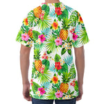 Tropical Aloha Pineapple Pattern Print Men's Velvet T-Shirt