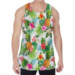 Tropical Aloha Pineapple Pattern Print Men's Velvet Tank Top