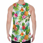 Tropical Aloha Pineapple Pattern Print Men's Velvet Tank Top