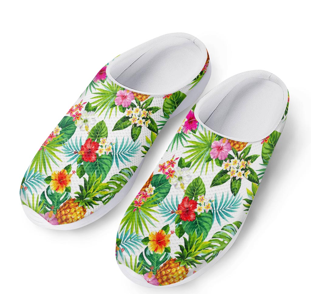 Tropical Aloha Pineapple Pattern Print Mesh Casual Shoes