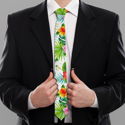 Tropical Aloha Pineapple Pattern Print Necktie
