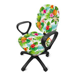 Tropical Aloha Pineapple Pattern Print Office Chair Cover
