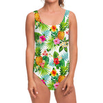 Tropical Aloha Pineapple Pattern Print One Piece Swimsuit