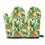 Tropical Aloha Pineapple Pattern Print Oven Mitts
