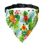 Tropical Aloha Pineapple Pattern Print Over The Collar Dog Bandana