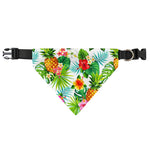 Tropical Aloha Pineapple Pattern Print Over The Collar Dog Bandana
