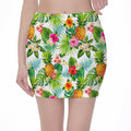 Tropical Aloha Pineapple Pattern Print Pencil Mini Skirt