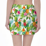 Tropical Aloha Pineapple Pattern Print Pencil Mini Skirt