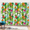 Tropical Aloha Pineapple Pattern Print Pencil Pleat Curtains