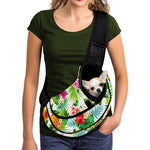 Tropical Aloha Pineapple Pattern Print Pet Sling Carrier