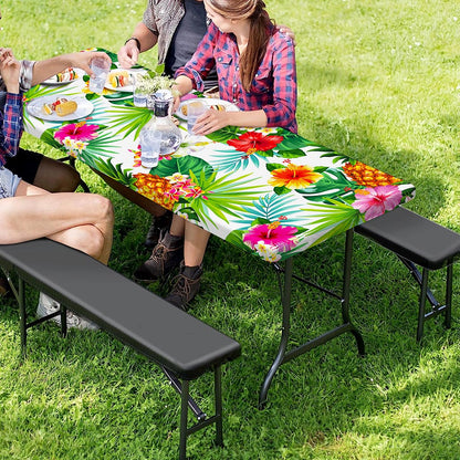 Tropical Aloha Pineapple Pattern Print Picnic Table Cover