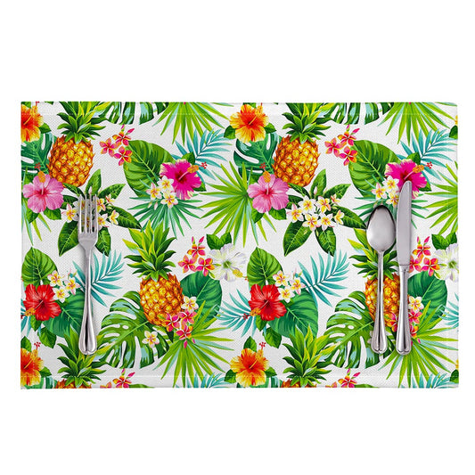 Tropical Aloha Pineapple Pattern Print Placemat