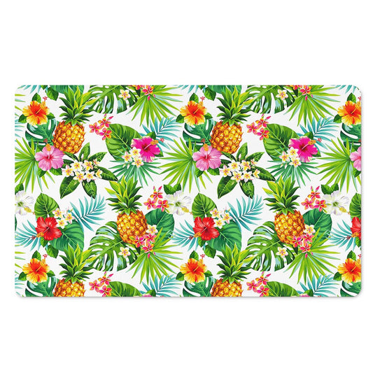 Tropical Aloha Pineapple Pattern Print Polyester Doormat