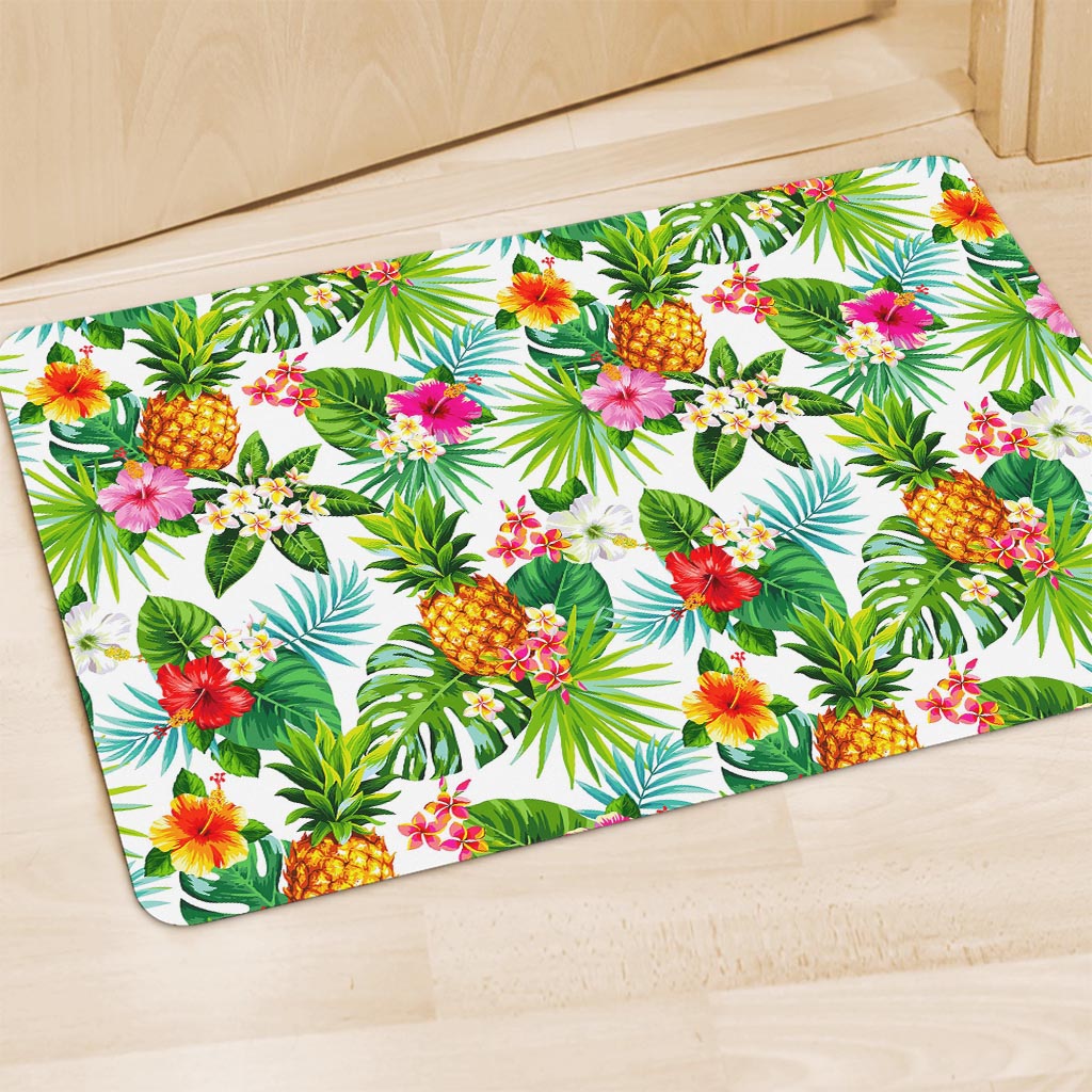 Tropical Aloha Pineapple Pattern Print Polyester Doormat