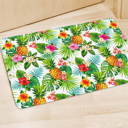 Tropical Aloha Pineapple Pattern Print Polyester Doormat