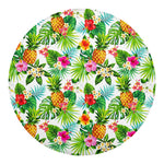 Tropical Aloha Pineapple Pattern Print Round Blanket