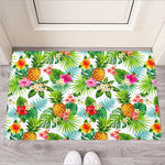 Tropical Aloha Pineapple Pattern Print Rubber Doormat