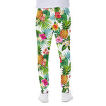 Tropical Aloha Pineapple Pattern Print Scuba Joggers