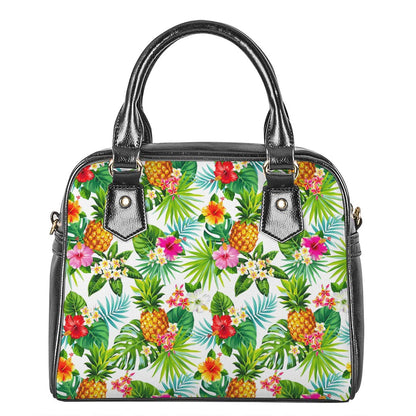 Tropical Aloha Pineapple Pattern Print Shoulder Handbag