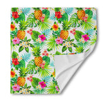 Tropical Aloha Pineapple Pattern Print Silk Bandana
