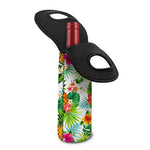 Tropical Aloha Pineapple Pattern Print Single Neoprene Wine Tote