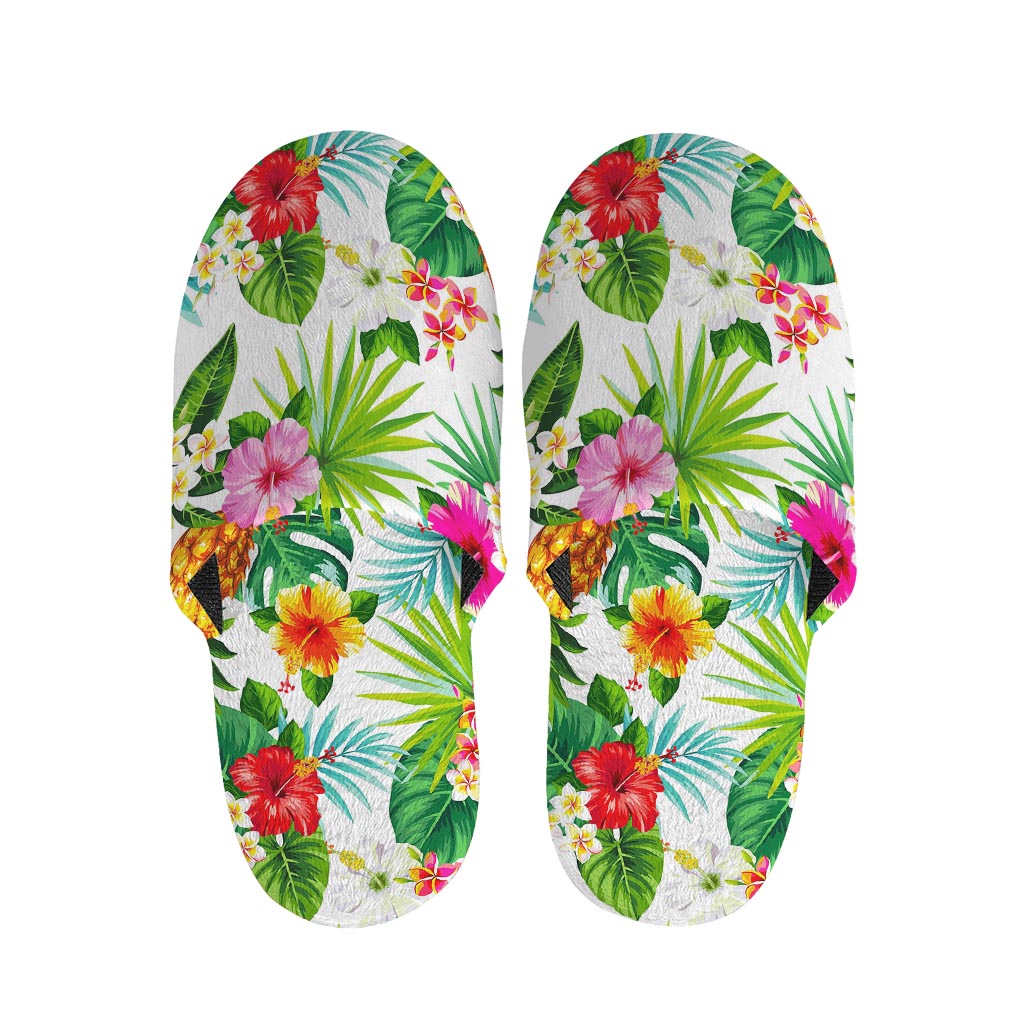 Tropical Aloha Pineapple Pattern Print Slippers