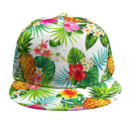 Tropical Aloha Pineapple Pattern Print Snapback Cap