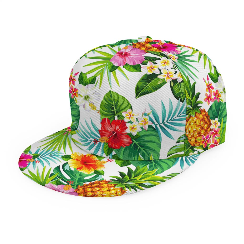 Tropical Aloha Pineapple Pattern Print Snapback Cap