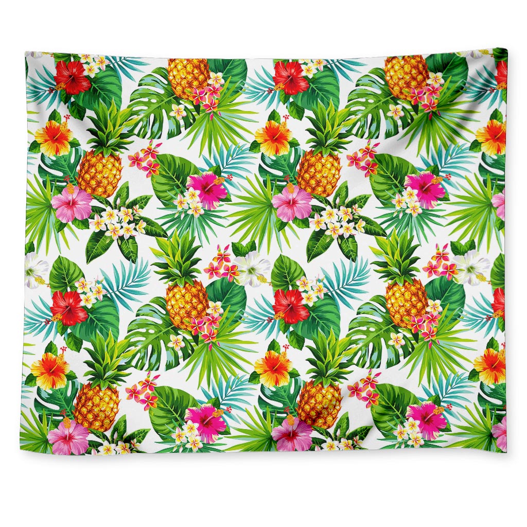 Tropical Aloha Pineapple Pattern Print Tapestry