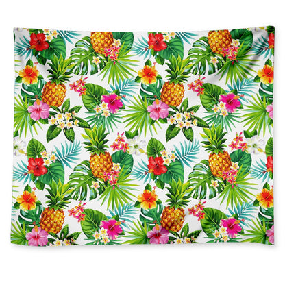 Tropical Aloha Pineapple Pattern Print Tapestry