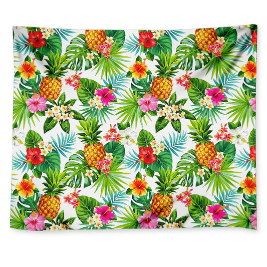 Tropical Aloha Pineapple Pattern Print Tapestry