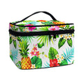Tropical Aloha Pineapple Pattern Print Travel Makeup Bag