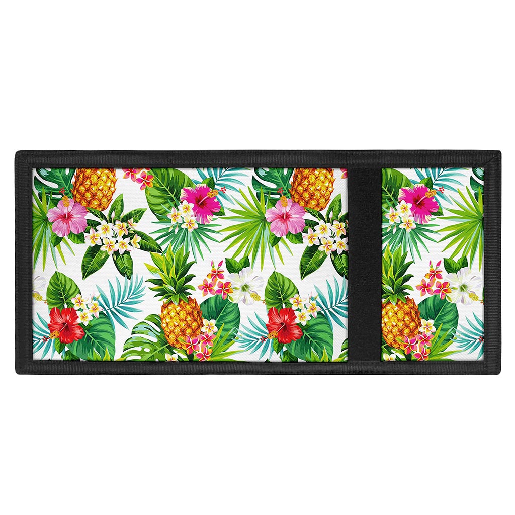 Tropical Aloha Pineapple Pattern Print Trifold Wallet