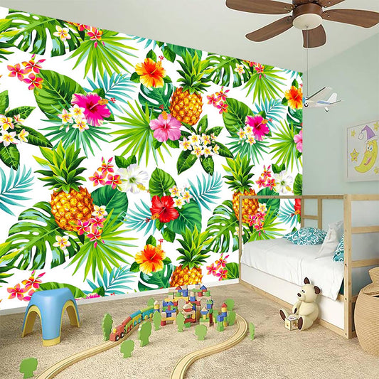 Tropical Aloha Pineapple Pattern Print Wall Sticker