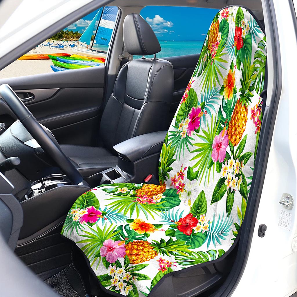 Tropical Aloha Pineapple Pattern Print Waterproof Car Seat Cover