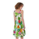 Tropical Aloha Pineapple Pattern Print Women's Sleeveless Dress