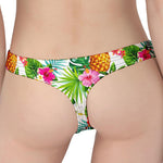 Tropical Aloha Pineapple Pattern Print Women's Thong