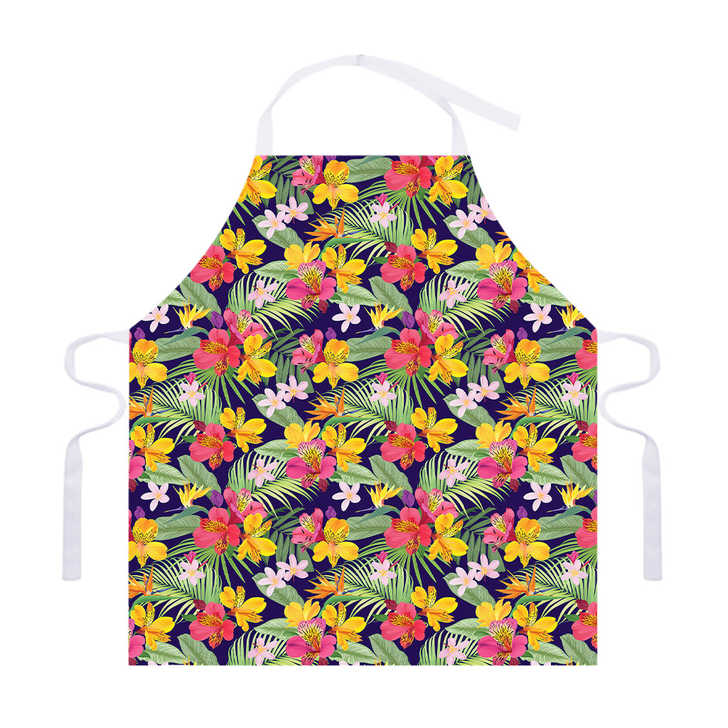 Tropical Alstroemeria Pattern Print Adjustable Apron