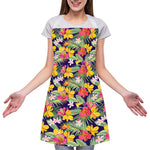 Tropical Alstroemeria Pattern Print Adjustable Apron