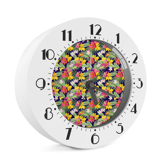 Tropical Alstroemeria Pattern Print Alarm Clock