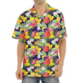 Tropical Alstroemeria Pattern Print Aloha Shirt