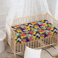 Tropical Alstroemeria Pattern Print Baby Crib Sheet