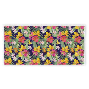 Tropical Alstroemeria Pattern Print Beach Towel